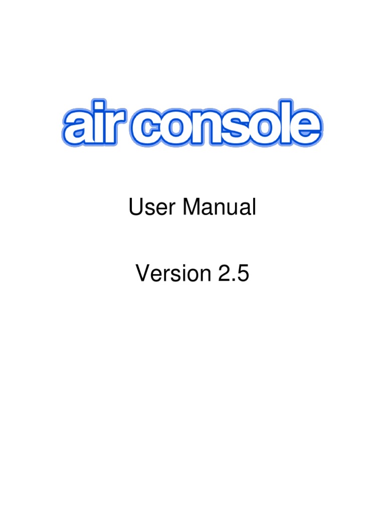 Airconsole User Manual FullV2.51 PDF Wi Fi Wireless Lan