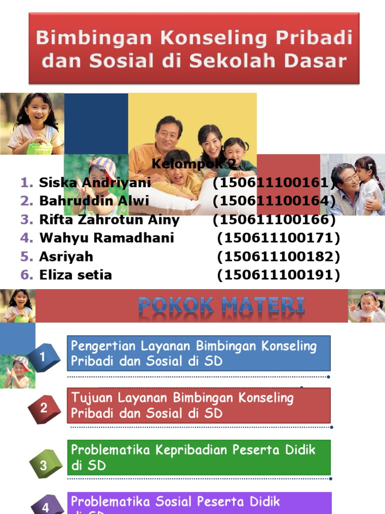 Bimbingan Konseling Pribadi Dan Sosial Di Sekolah Dasar