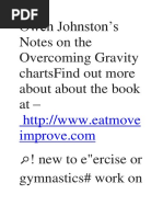 Owen Johnston'S Notes On The Overcoming Gravity Chartsfind Out More About About The Book at