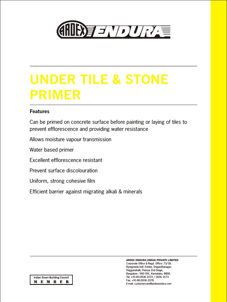 A WaterBased Primer for Concrete and Stone Surfaces Key Features and