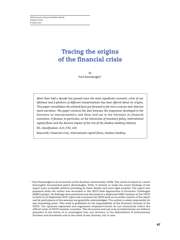Tracing The Origins of The Financial Crisis | PDF | Securitization ...
