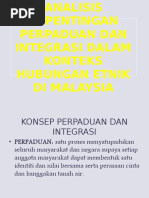 Kepentingan integrasi dalam konteks hubungan etnik di malaysia