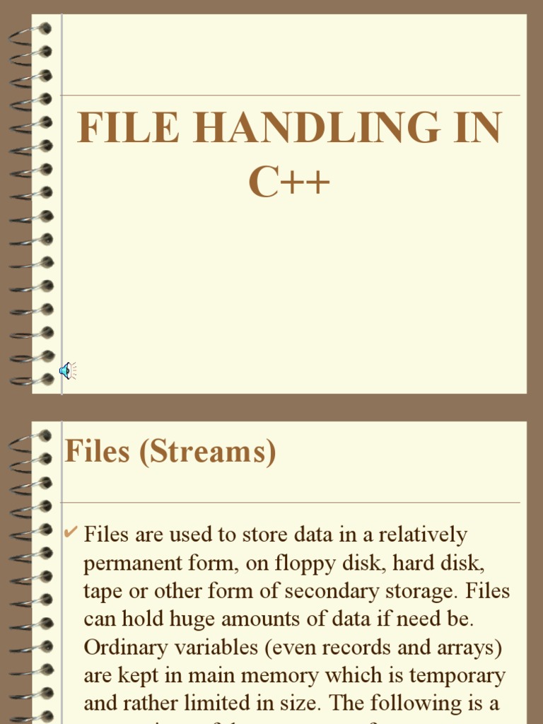 C++ File Handling Guide | PDF | Computer Data Storage | Pointer ...