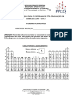 Processo de seleção para o PPGQ da UFS analisa questões sobre compostos iônicos