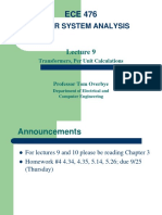 Power System Analysis: Transformers, Per Unit Calculations
