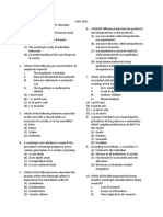 CAPE 2011 Sociology MCQ Unit 1