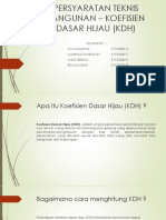 Persyaratan Teknis Bangunan - Koefisien Dasar Hijau (