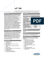 Masterprotect 190: A Two Component Solvent Free High Build Flexible Epoxy Polyurethane Resin Coating System