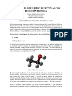 Análisis Del Equilibrio de Sistemas Con Reacción Química