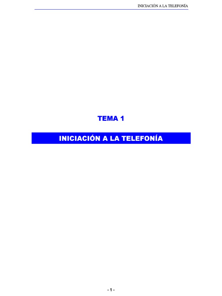 Instalacion De Redes Telefonicas Convergentes Unidad 1 Pdf Pdf