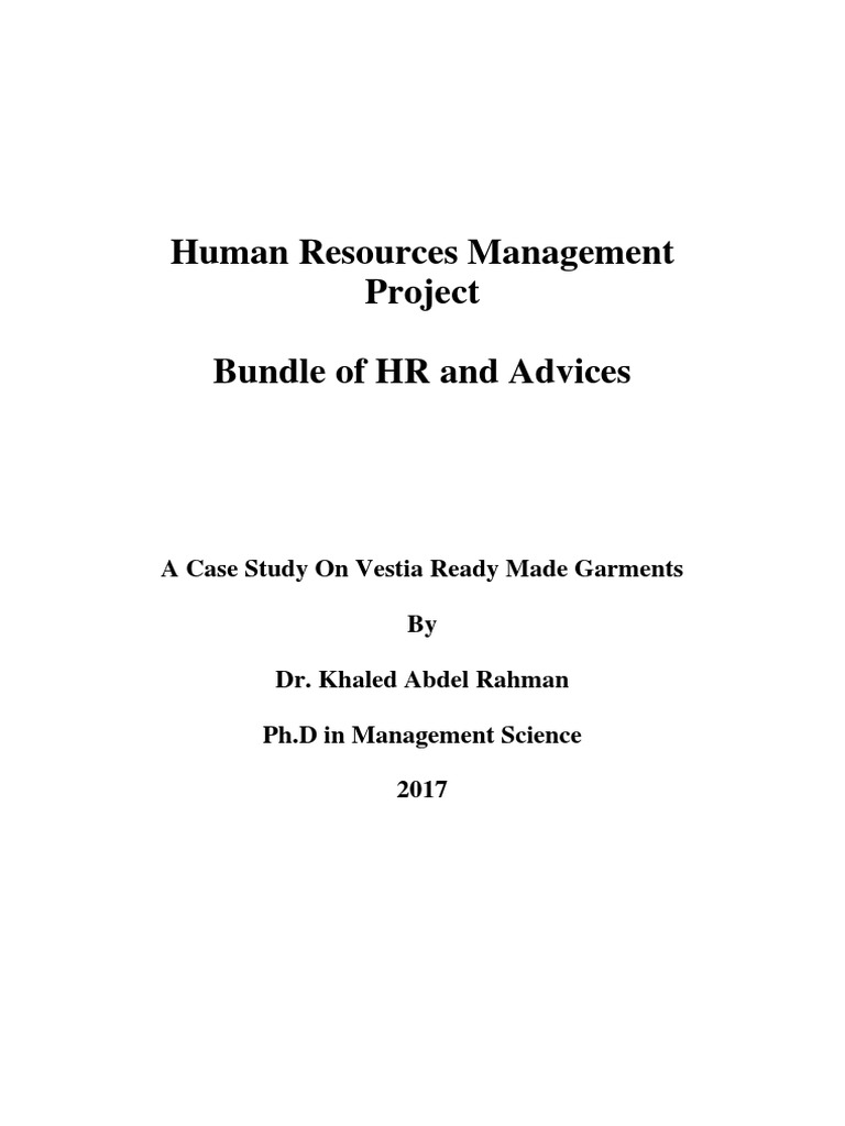 Human Resources Management Project Bundle of HR and Advices | PDF ...