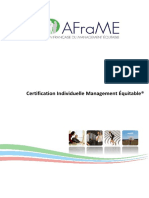 AFRAME Certification CIME Programme V2
