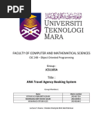 Faculty of Computer and Mathematical Sciences: ANA Travel Agency Booking System