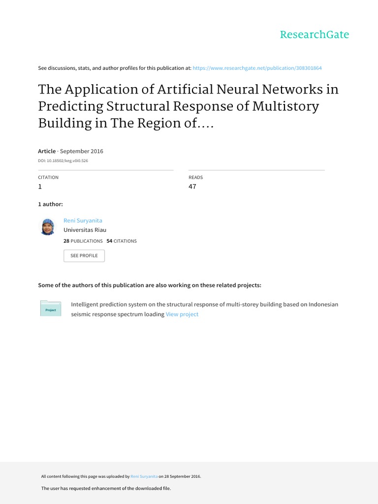 The Application of Artificial Neural Networks in P | PDF | Artificial ...