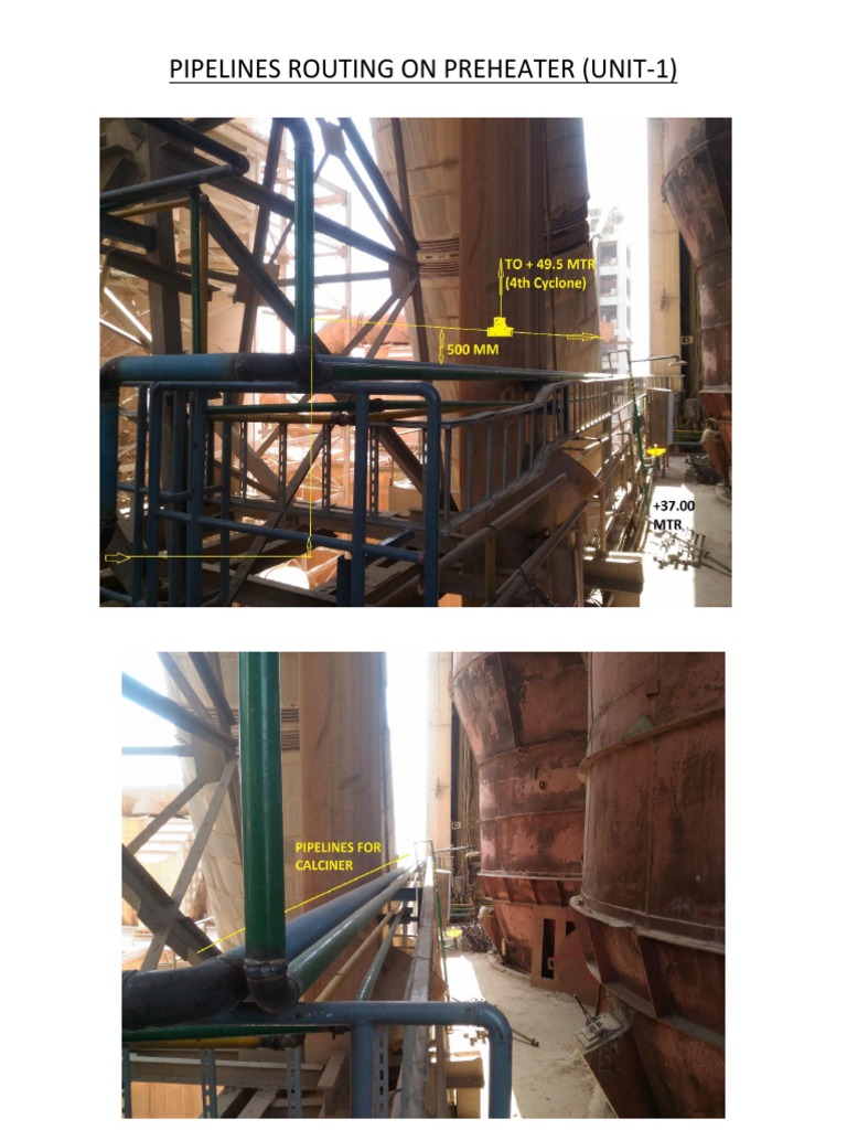 Pipelines Routing On Preheater (Unit-1) | PDF