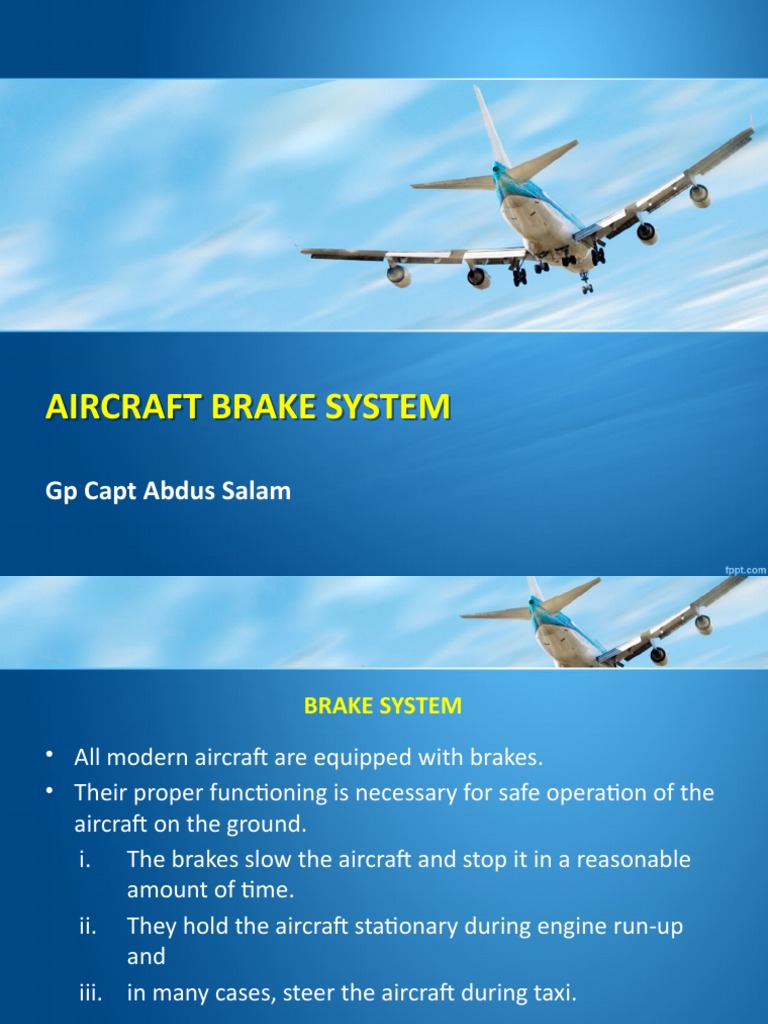 Overview of Aircraft Brake Systems | PDF