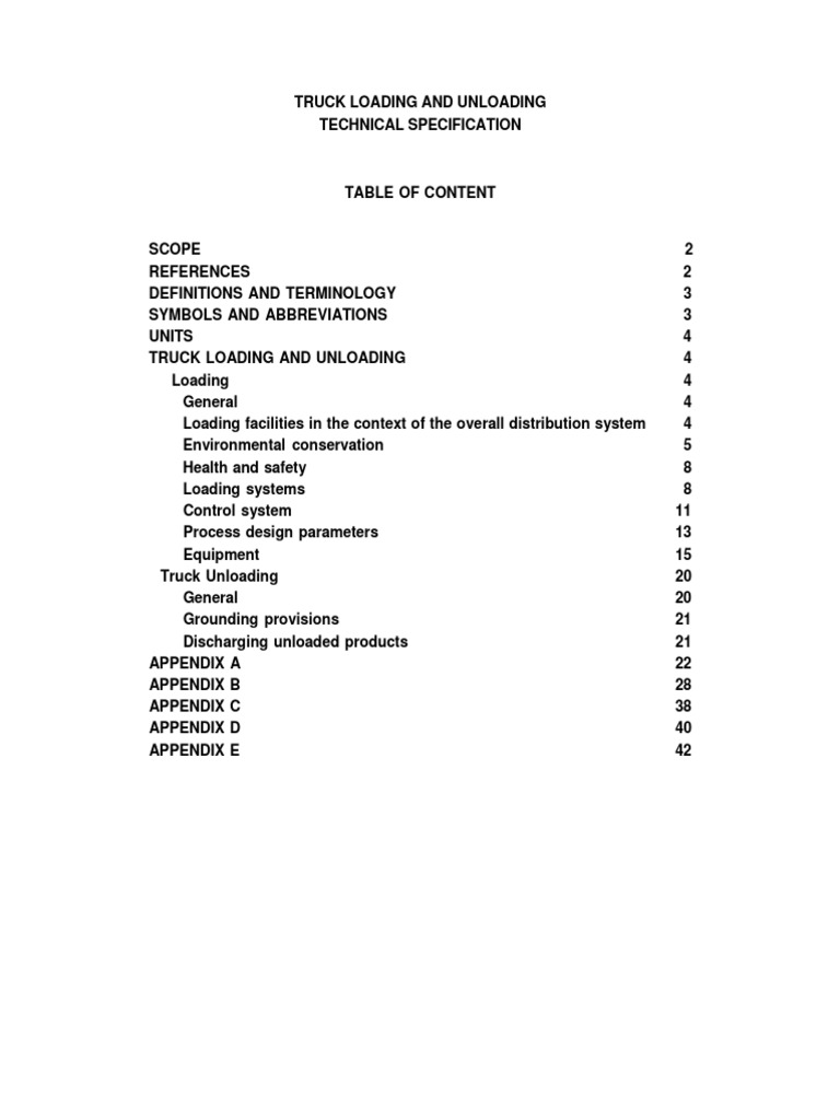 Truck Loading and Unloading Standards | PDF | Truck | Vehicles