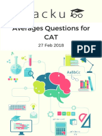 Averages Questions For CAT