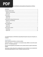 Numerical Methods to Solve Systems of Equations in Python