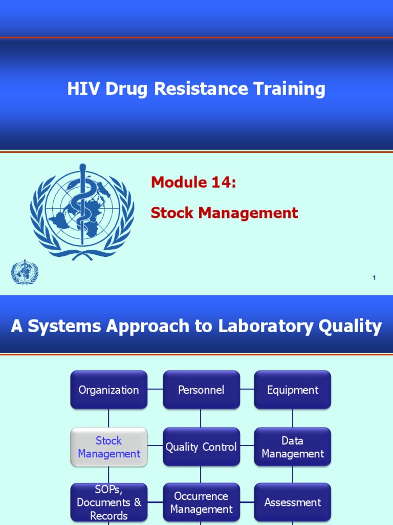 HIV Drug Resistance Training Stock Management PDF Shelf Life