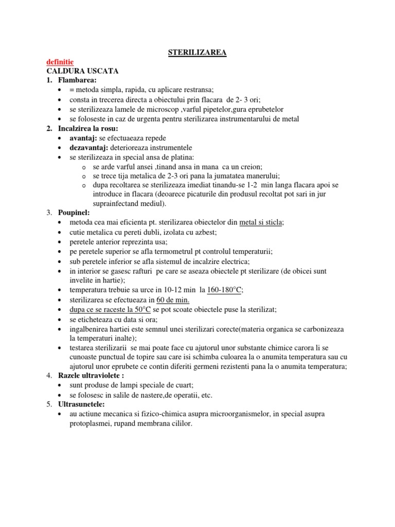 Sterilizarea | PDF