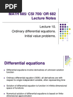 MATH 685/ CSI 700/ OR 682 Lecture Notes: Ordinary Differential Equations. Initial Value Problems