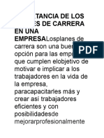 Importancia de Los Planes de Carrera en Una Empresalosplanes de