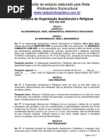 Modelo de Estatuto ParaTemplo de Religiao Afro Modelo Final