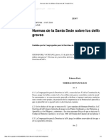 Normas sobre los delitos más graves en el Código de Derecho Canónico