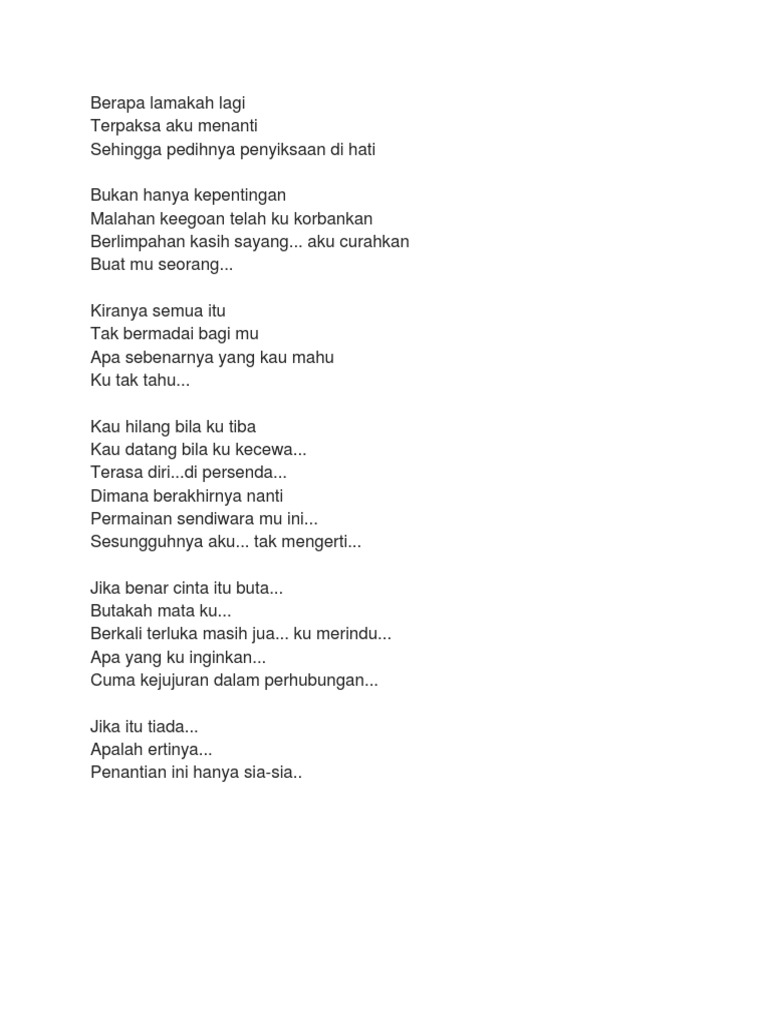Lirik Butakah Cinta Pdf