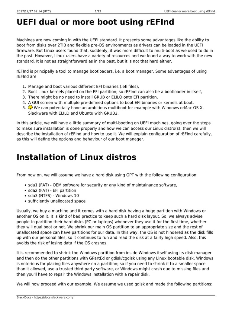 UEFI Multiboot Guide for Linux Users | PDF | Booting | Linux Distribution