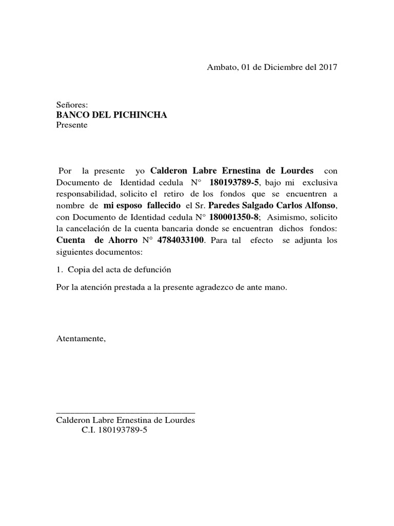 Carta de Defuncion PDF