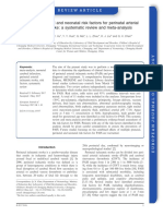 Prenatal, Perinatal and Neonatal Risk Factors For Perinatal Arterial Ischaemic Stroke: A Systematic Review and Meta-Analysis