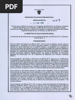 Resolución 4972 de 2018 Post Conflicto