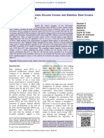 Clinical Evaluation Between Zirconia Crowns and Stainless Steel Crowns in Primary Molars Teeth