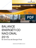 Balance Energetico Nacional 2015 Paraguay
