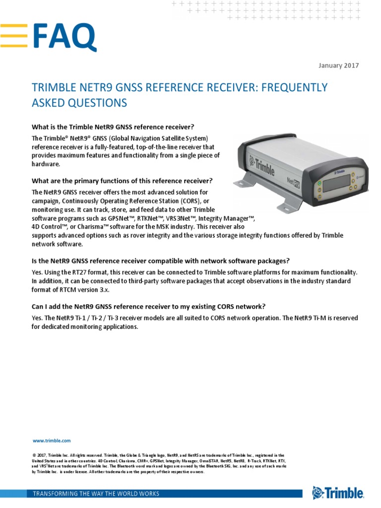 Strumento Rilevamento Topografia Stazione GNSS Di Riferimento Trimble ...
