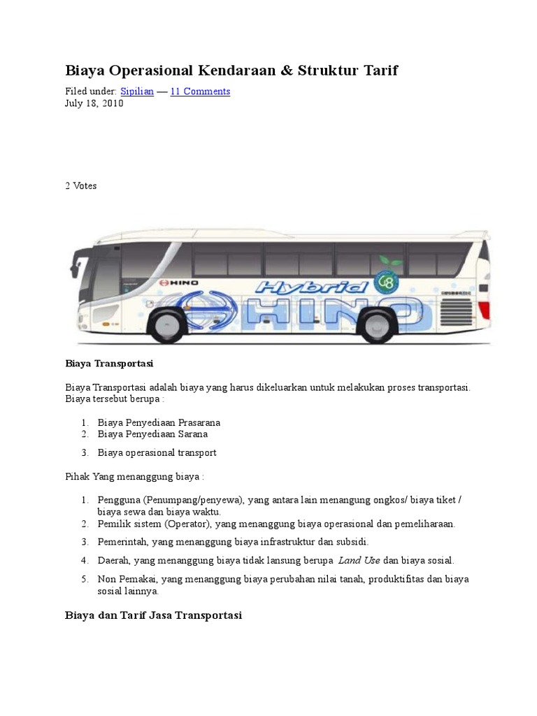 Estimasi Biaya Operasional Bus Pariwisata: Panduan Komprehensif untuk Pengusaha dan Pengelola