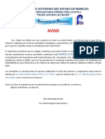 Oficio de Regreso A Clases PDF