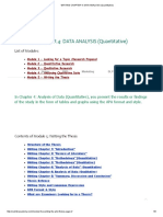 Writing Chapter 4 - Data Analysis (Quantitative)