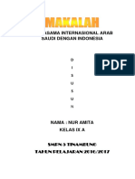 KERJASAMA INTERNASIONAL ARAB SAUDI DENGAN INDONESIA