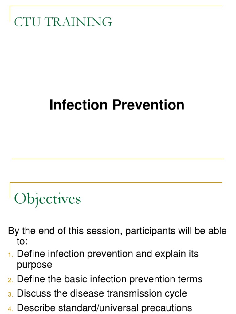 Infection prevention.ppt Infection Control Infection