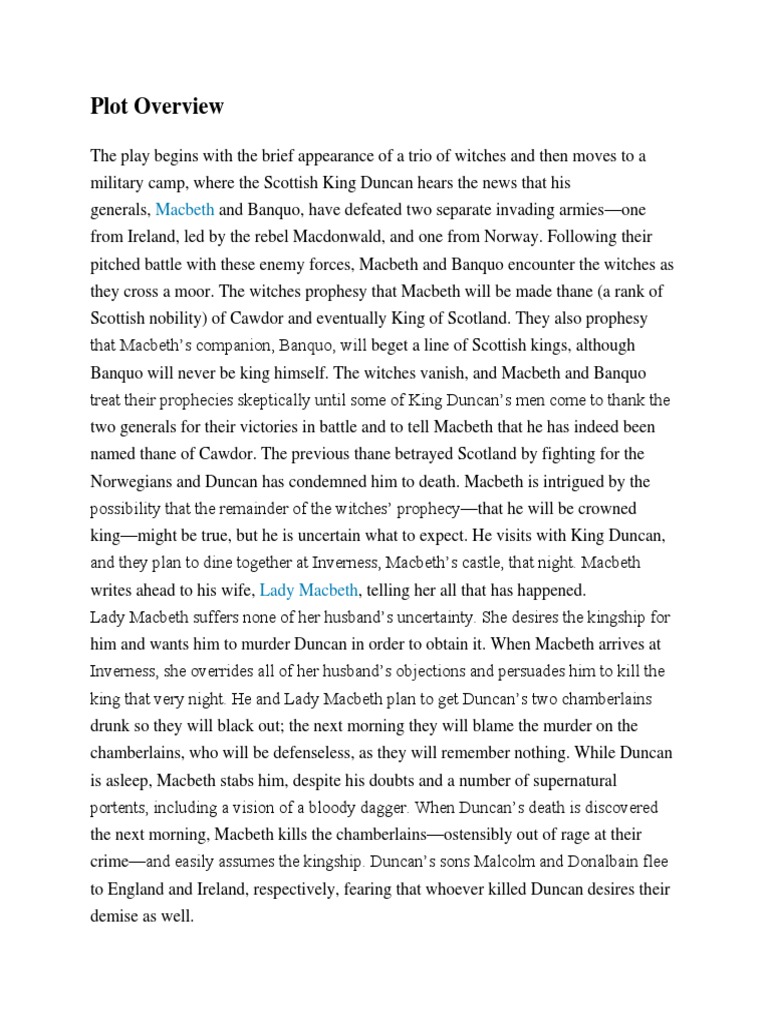 Plot overview macbeth download free pdf macbeth shakespearean