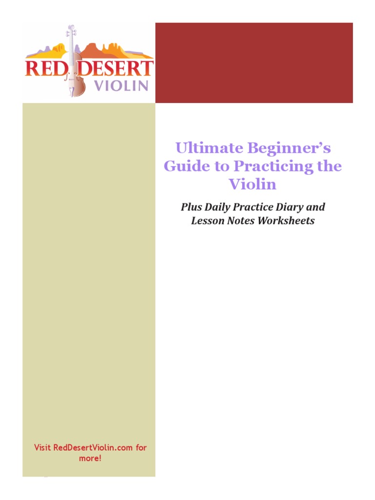 Violin Practice Guide for Beginners | PDF | Violin | String Instruments