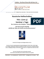 Russische Heiltechniken - Basis-Informationen Zum Seminar Teil 1