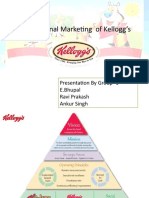 International Marketing of Kellogg's: Presentation by Group - 1 E.Bhupal Ravi Prakash Ankur Singh
