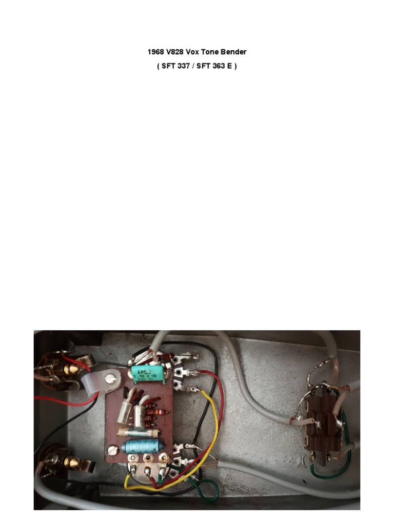 Vox Tone Bender Guitar Pedal V828 | PDF