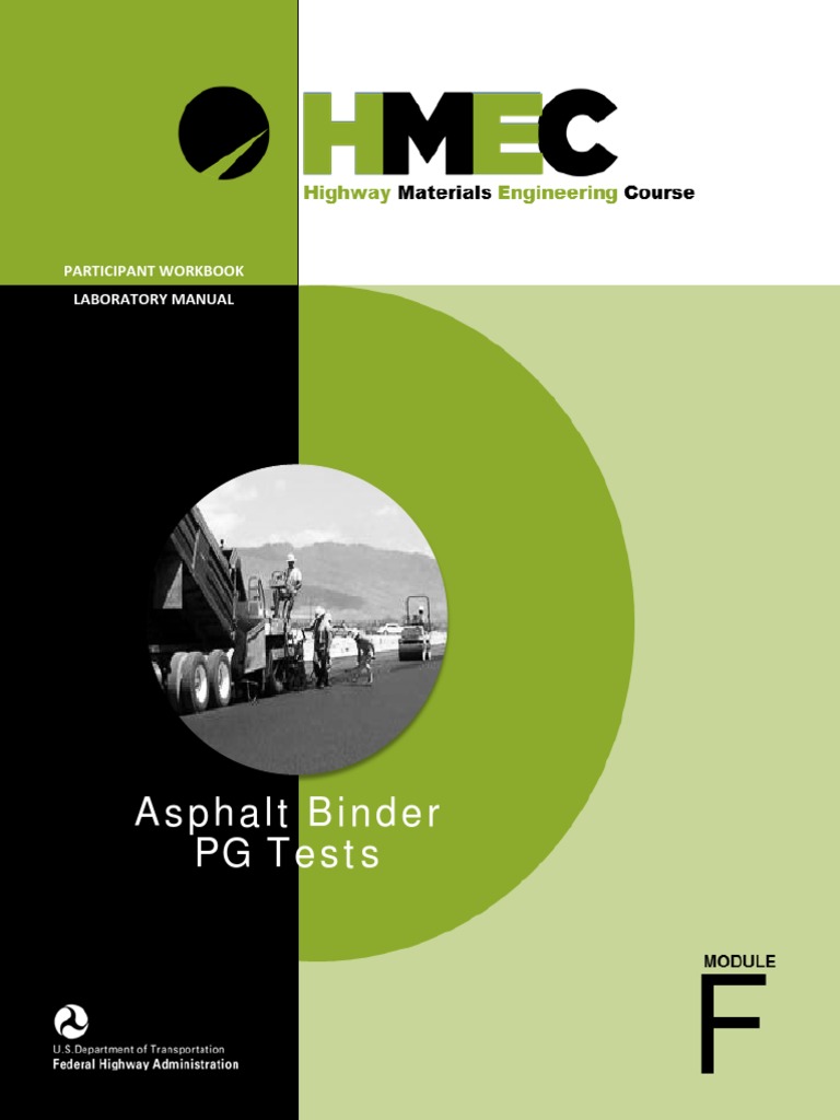 Asphalt Binder PG Testing Manual | PDF | Viscosity | Density