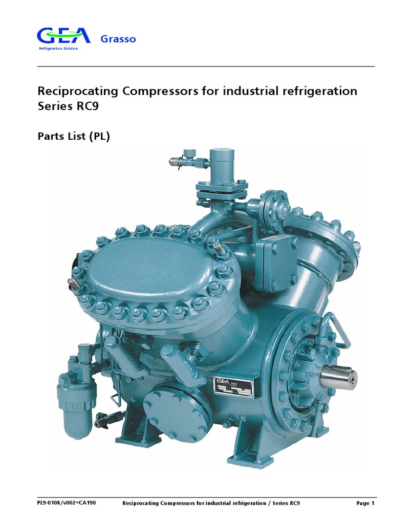 Reciprocating Compressors For Industrial Refrigeration | PDF | Cylinder ...