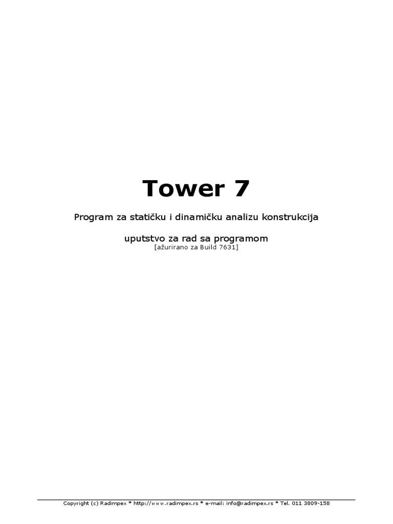 Tower 7 Program User Guide | PDF